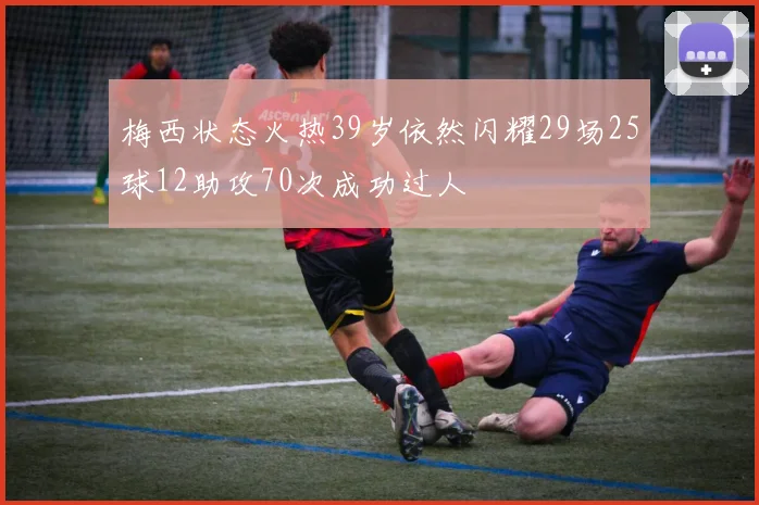梅西状态火热39岁依然闪耀29场25球12助攻70次成功过人